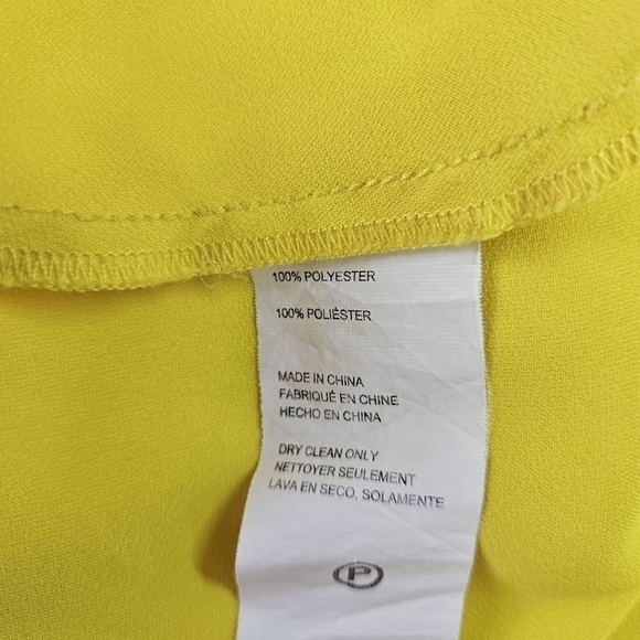 Saunders Collective Lara Bright Yellow Tiered Slinky Dress 10 - Picture 6 of 9